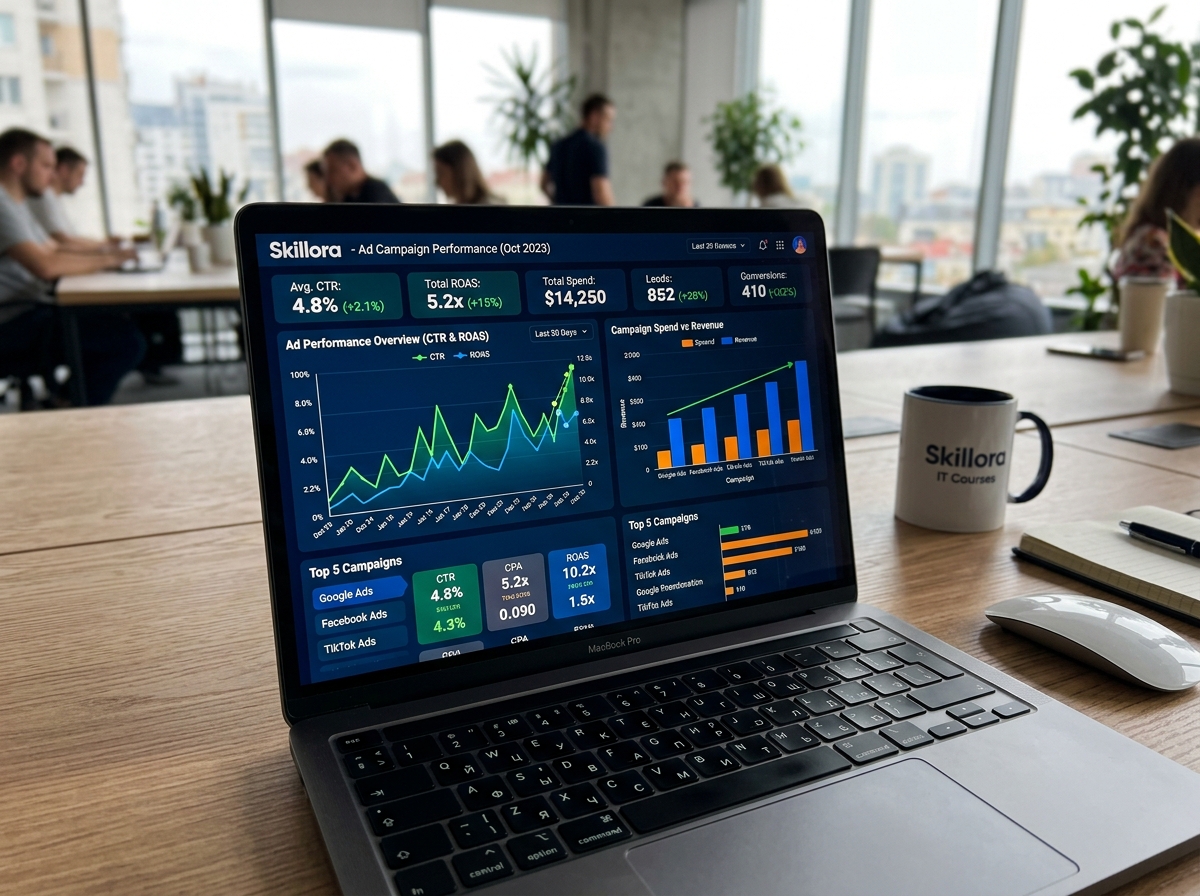 A digital marketing dashboard